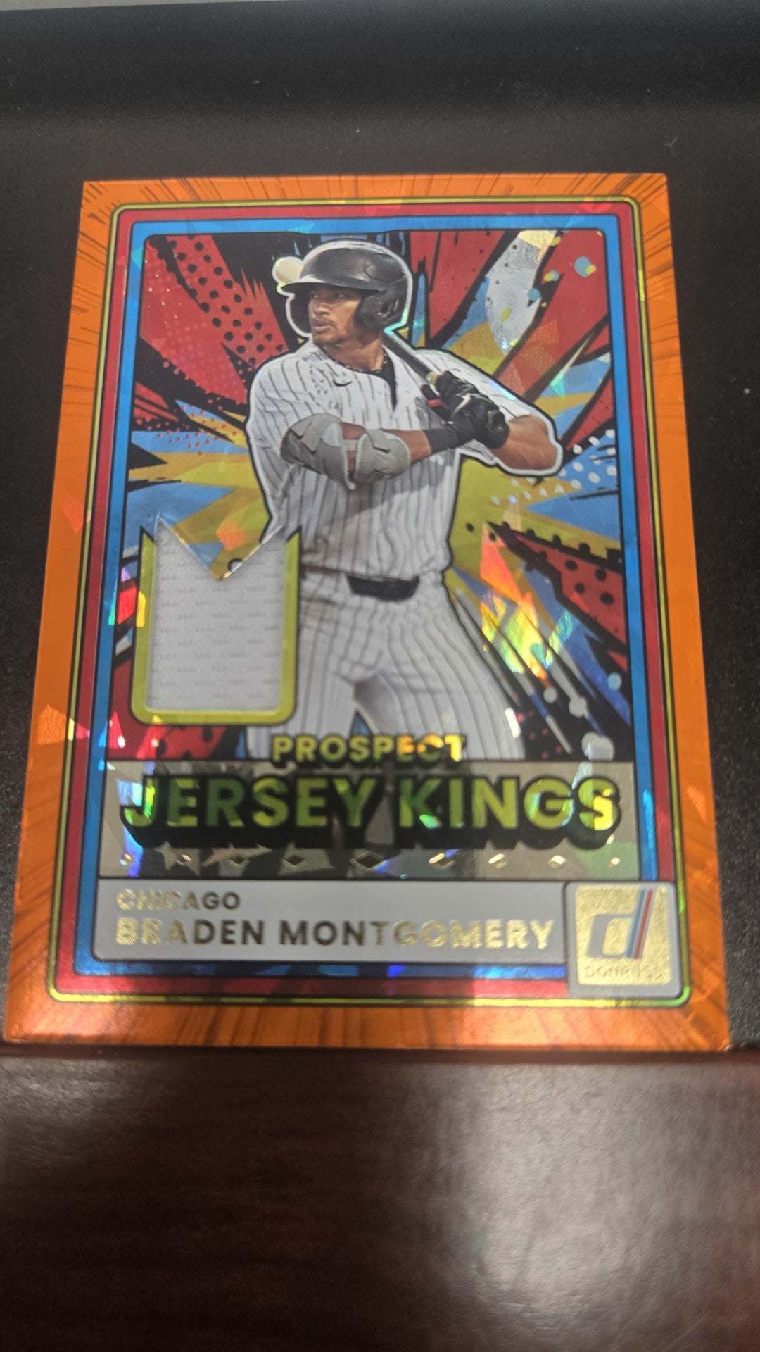 2026 Donruss Braden Montgomery Prospect Jersey Kings orange cracked ice jersey relic baseball card