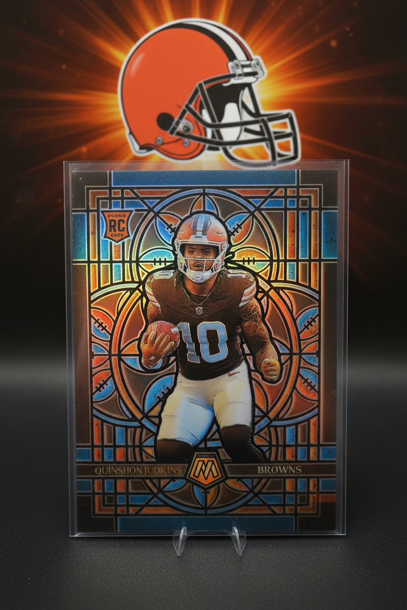 Quinshon Judkins 2025 Panini Mosaic Stained Glass Jumbo RC Prizm #6 Cleveland Browns