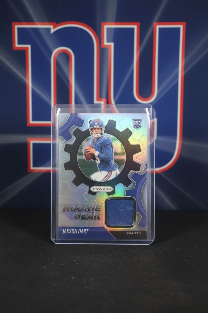 2025 Panini Prizm Rookie Gear Jaxson Dart RC Jersey Relic Giants
