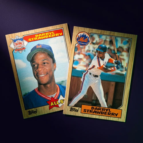 1987 Topps Darryl Strawberry New York Mets vintage baseball card lot