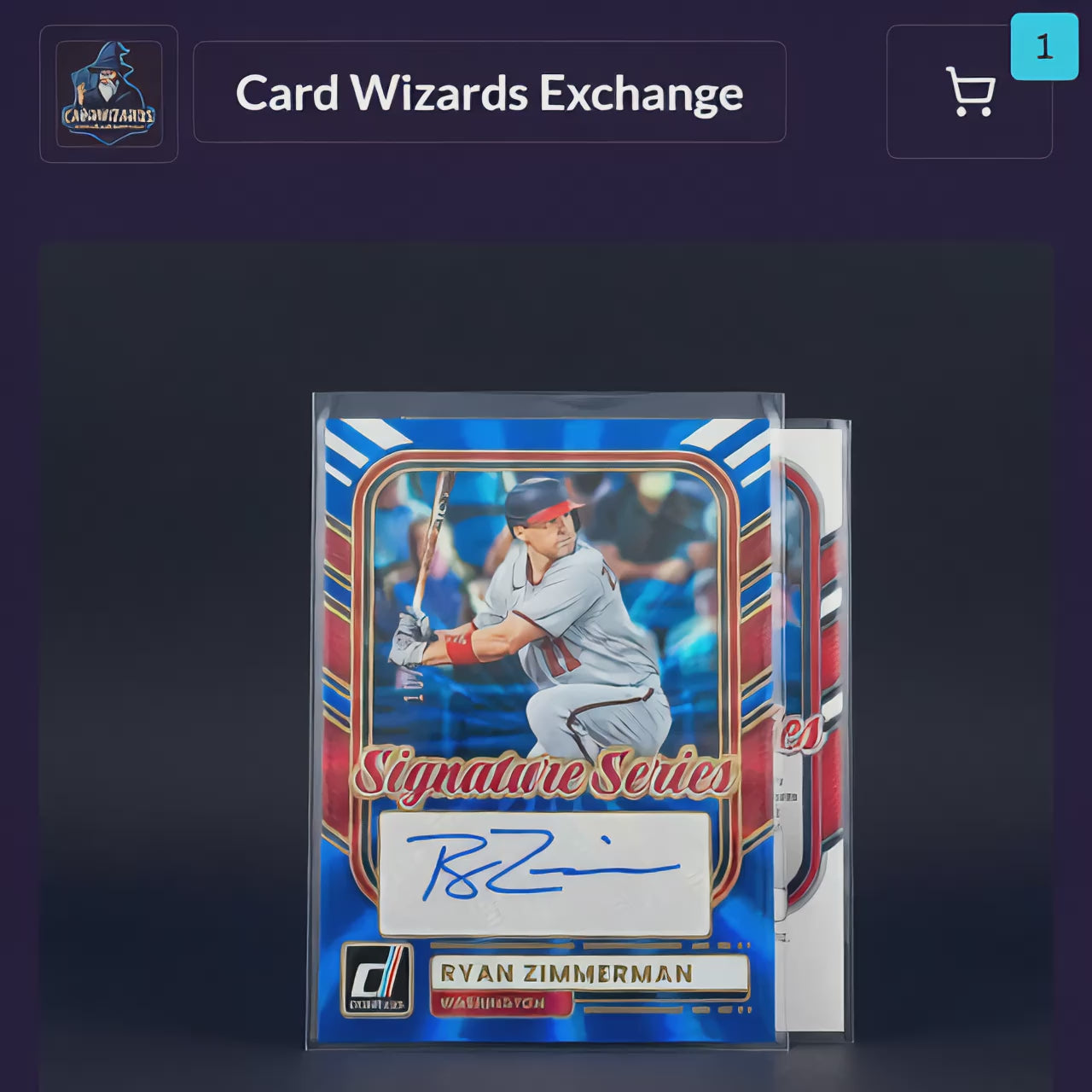 2026 Donruss Ryan Zimmerman Certified Autograph – Washington Nationals
