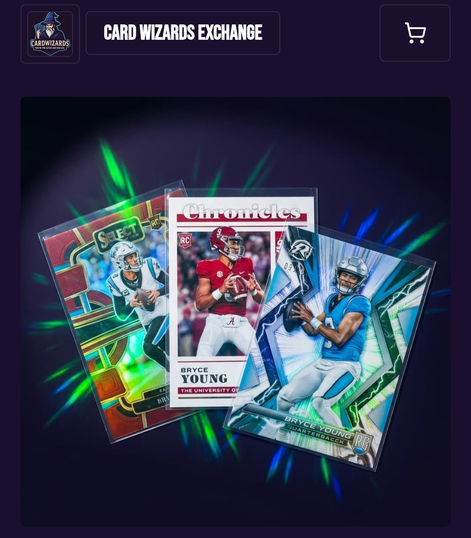 Bryce Young rookie 3-card lot Panini Select Chronicles Carolina Panthers