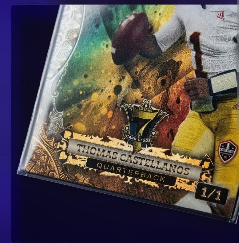 2024 Wild Card 7 Card Studs Thomas Castellanos RC 1/1 Boston College Quarterback