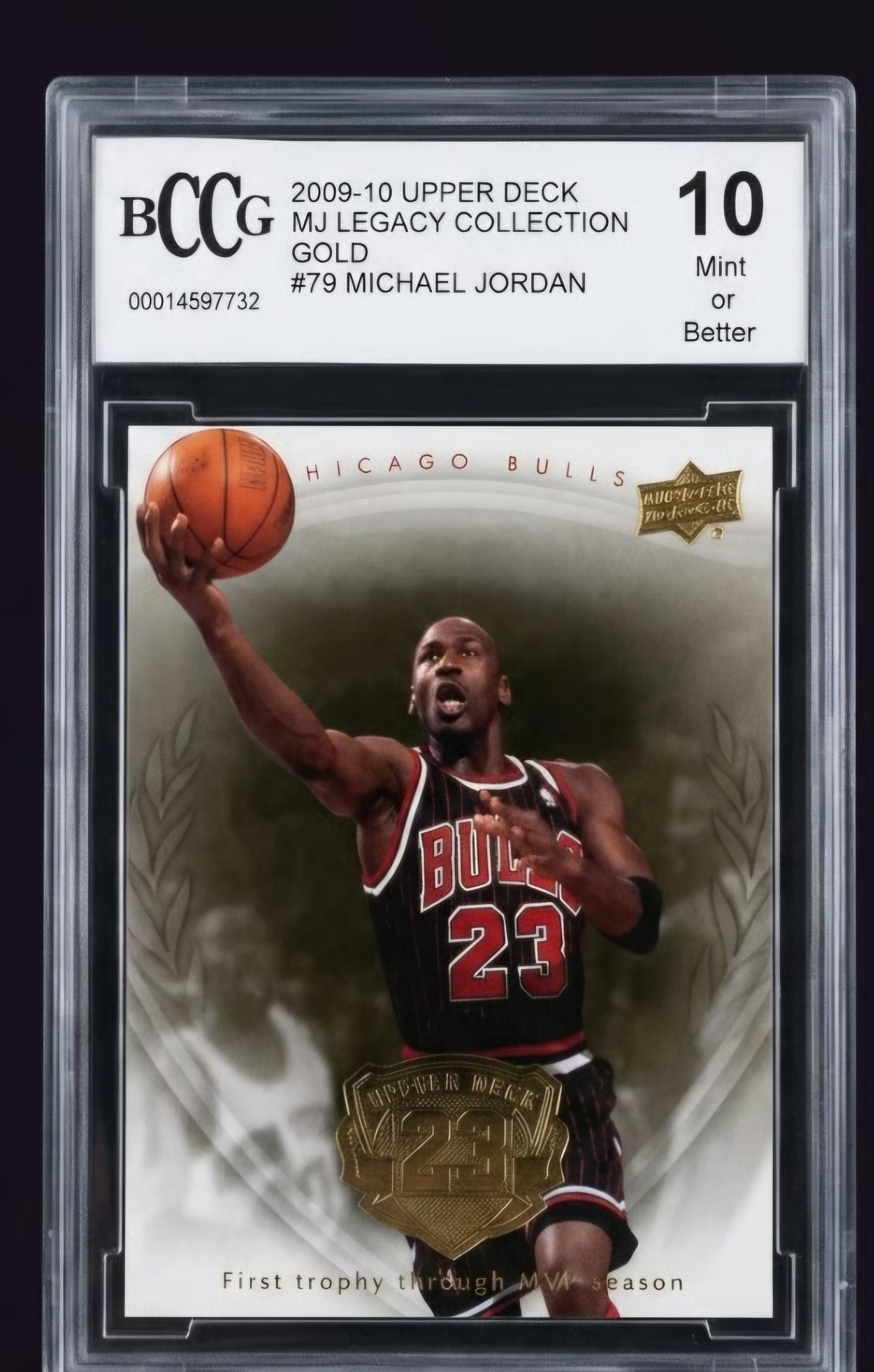 2009-10 Upper Deck MJ Legacy Collection Gold #79 Michael Jordan BCCG 10 Chicago Bulls basketball card