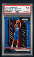 2018 Panini Prizm Fast Break Blue #184 Shai Gilgeous-Alexander PSA 9 Los Angeles Clippers basketball card