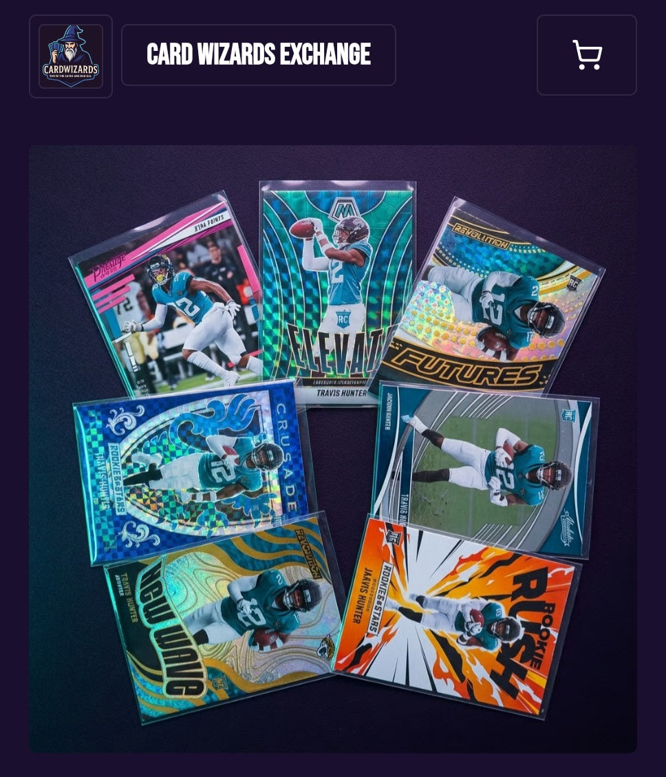Travis Hunter rookie 7-card lot Jacksonville Jaguars football cards