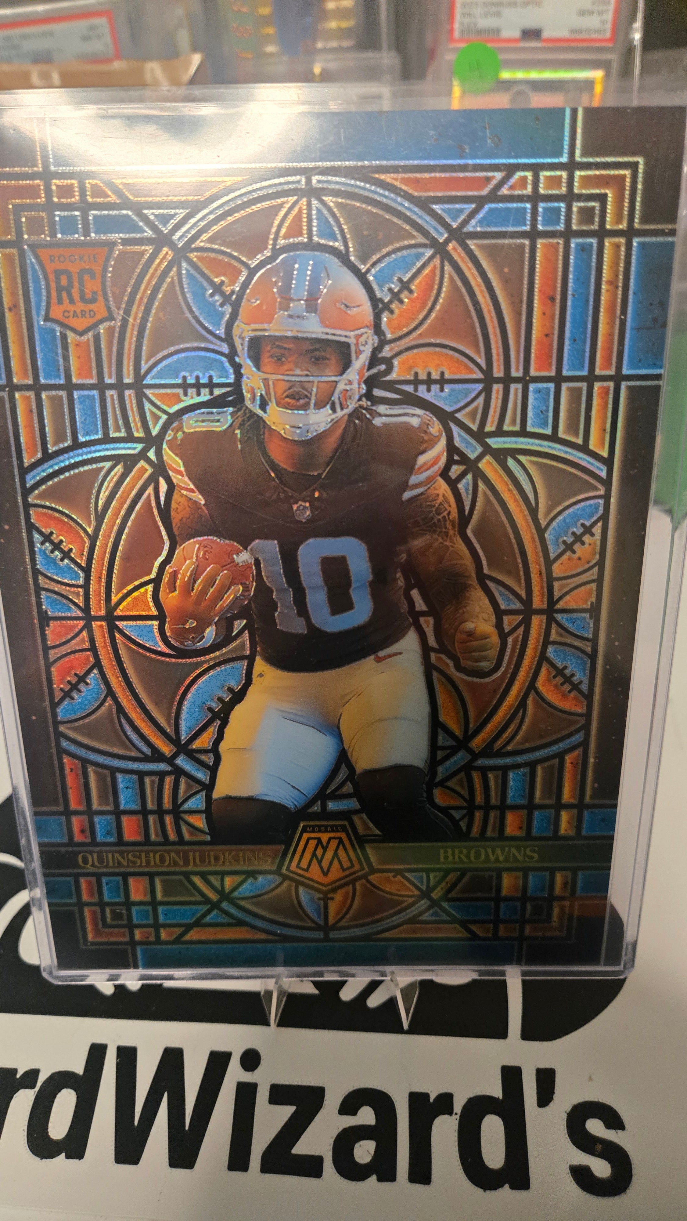 Quinshon Judkins 2025 Panini Mosaic Stained Glass Jumbo RC Prizm #6 Cleveland Browns