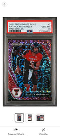 2021 Prizm Draft Picks Patrick Mahomes II Pink Circles /20 PSA 10 football card