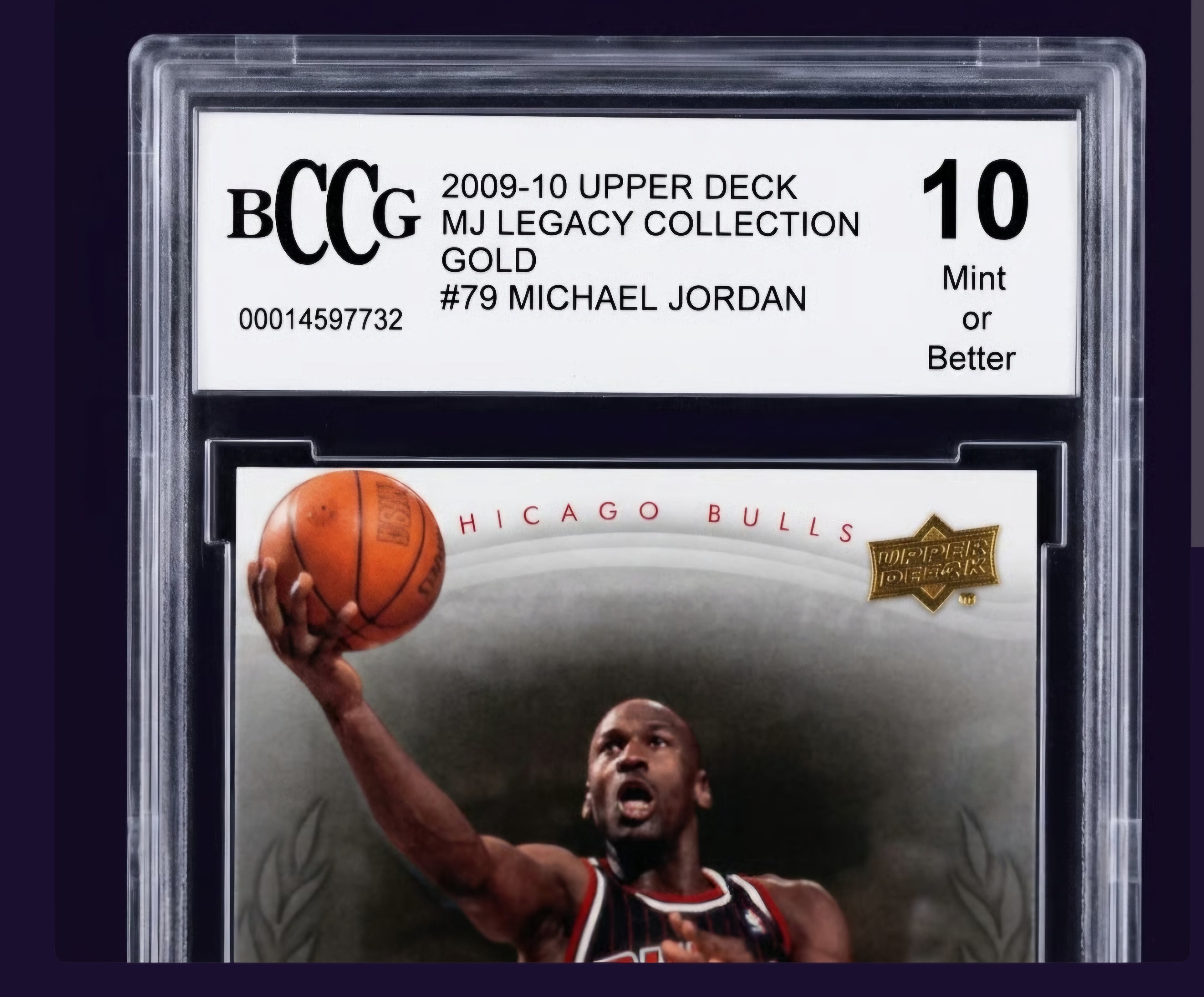2009-10 Upper Deck MJ Legacy Collection Gold #79 Michael Jordan BCCG 10 Mint